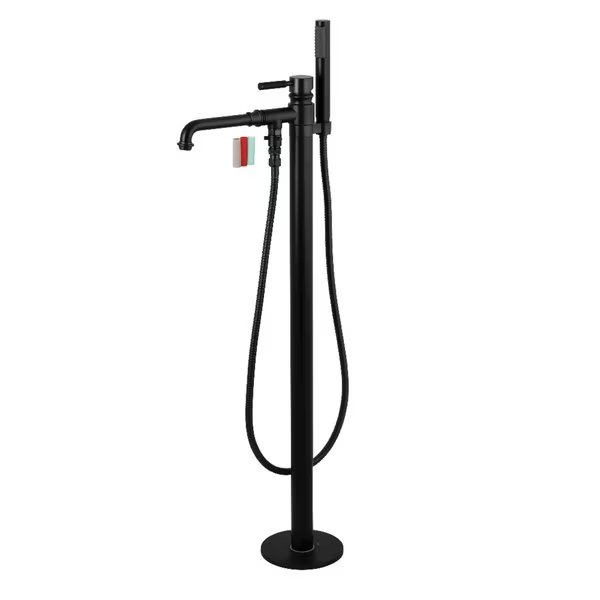 KS7030DKL Freestanding Tub Faucet with Hand Shower, Matte Black, Kingston Brass, Mfr#: KS7030DKL